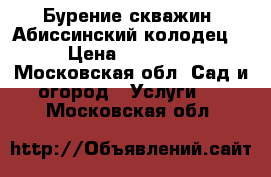 Бурение скважин (Абиссинский колодец) › Цена ­ 15 000 - Московская обл. Сад и огород » Услуги   . Московская обл.